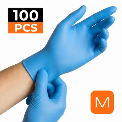 Obrázok produktu pre Modré Nitrilové Rukavice, Veľkosť M
