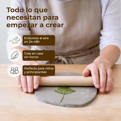 Immagine prodotto di Set di argilla che si asciuga all'aria, argilla bianca naturale, 7 strumenti, ideale per attività creative e artigianali