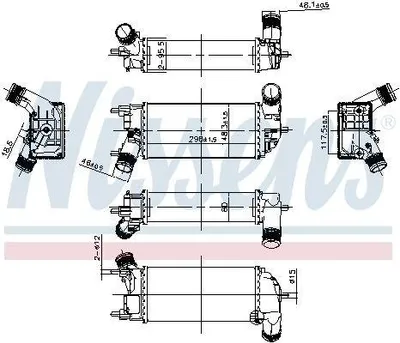Obrázek produktu pro NISSENS 961360 Intercooler pro FORD Fiesta Mk7 hatchback Turbo