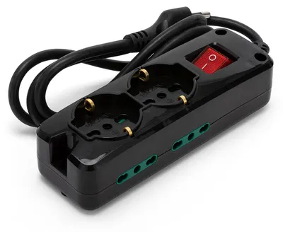 Produktbild von Italienische Steckdosenleiste: 2 Schuko + 4 Steckdosen 10/16 A, Kabel 1,5 m und