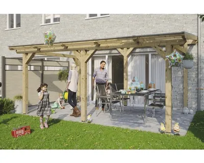 Produktbild von Terrassenüberdachung SKAN HOLZ Siena 541x300 cm natur