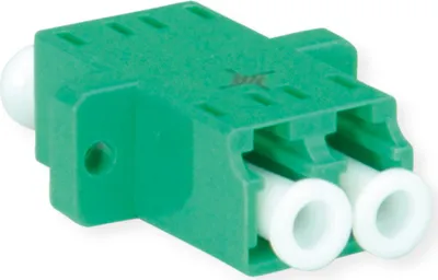 Image de TELEGÄRTNER Coupleur LC/APC Duplex, SM, douille céramique, boîtier plastique vert, Z77