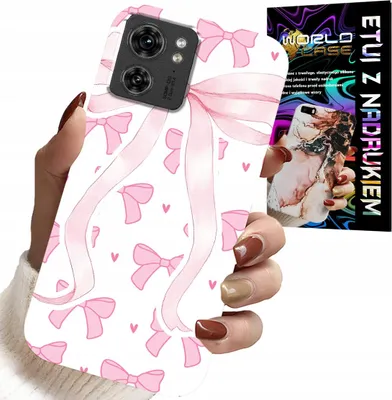 Zdjęcie produktu dla Etui Do Motorola Edge 40 - Różowe Wstazki Wstązka Modne Wzory Case