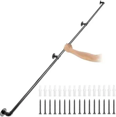 Produktbild von Famanu Treppengeländer Sicherheitsrohr - Kohlenstoffstahl - Schwarz