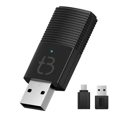 Produktbild von TRADEBIT Wireless Android Auto MINI Adapter USB-A & Type-C Dongle Box Für Android Smartphone, kompatibel mit 98 % Autos, ästhetisches Design