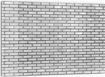 Produktbild von DEQORI Küchenrückwand Glas 60x40 cm 'Weißes Ziegelwerk' Spritzschutz Bad Rückwand Küche