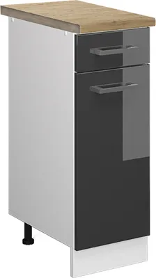 Immagine prodotto di Mobiletto base per cucina Vicco R-Line Antracite lucido 30 cm , PL Rovere, Model 46895
