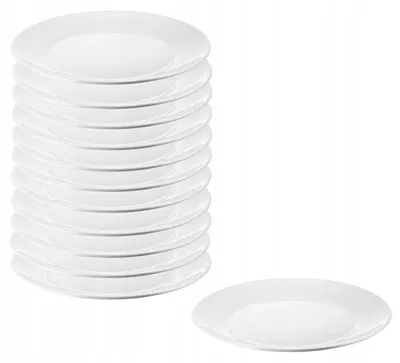 Produktbild von IKEA OFTAST Dessertteller weiß, 19 cm, 12 Stück