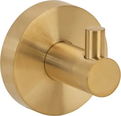 Produktbild von BABLO Kleiderhaken Messing Gold matt 50x55x55 mm für Bad & Küche >> zum Bohren oder Kleben