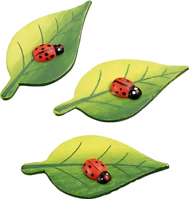 Produktbild von KNORR prandell 218002436 Dekostreu Blumen "Rosenblatt mit Marienkäfer" 6 cm grün