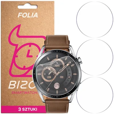 Produktbild von 3x Schutzfolie für den Bildschirm für Huawei Watch GT 3 46 mm, Bizon Watch HydroFlex