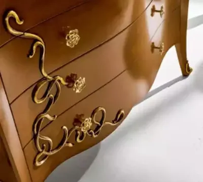 Produktbild von Designer Schlafzimmer Set Bett 2x Nachttische Kleiderschrank Set 6 tlg.