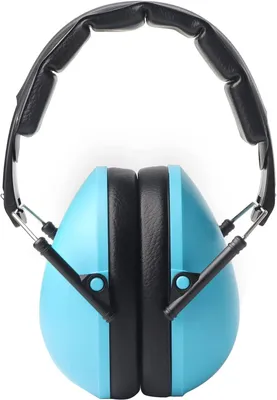 Produktbild von Gehörschutz für Kinder, faltbares Kopfband, blaue und rosa Ohrmuscheln, Geräuschreduzierung NRR 25 dB