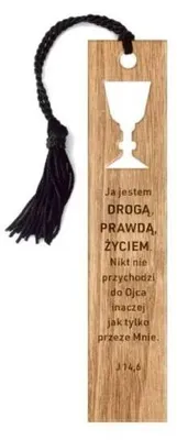 Produktbild von Lesezeichen aus Holz – „Ich bin“ – Kelch – Szaron