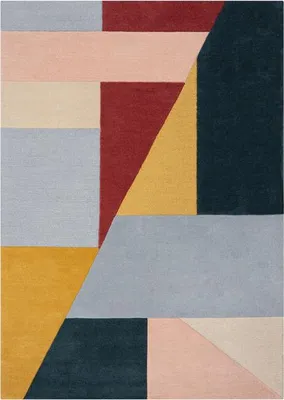 Imagen del producto de Alfombra moderna Alwyn, 120x170 cm, diseño multicolor/rosa