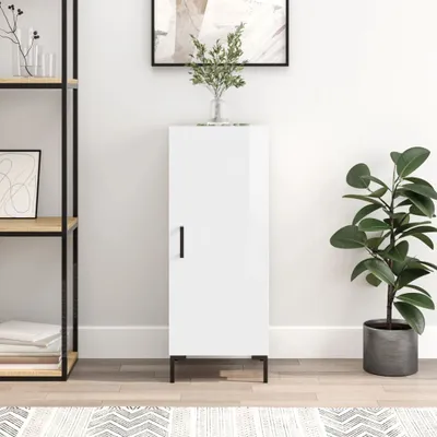 Zdjęcie produktu dla vidaXL Kredens biały wysoki połysk 34,5x34x90 cm materiał drewnopochodny