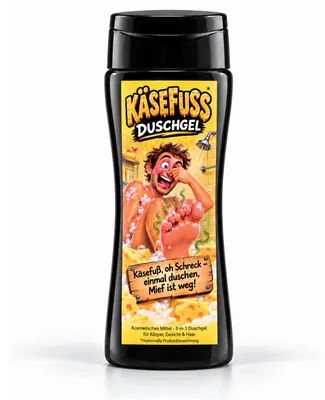 Produktbild von Käsefuss Duschgel – lustiges 3-in-1 Duschgel & Geschenk