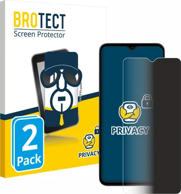Produktbild von 2x BROTECT Sichtschutzfolie für ZTE Blade A35e Anti-Spy Privacy Sichtschutz Blickschutz Folie Blaulicht-Schutz