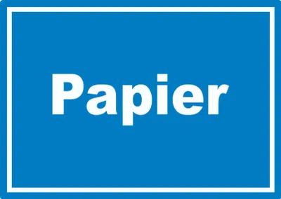 Produktbild von Papier Mülltrennung Aufkleber mit Text A1 (594x841mm)