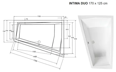 Produktbild von Badewanne 2 Personen Eck Bade Wannne Badezimmer Einbau Wannen Acryl Design Neu