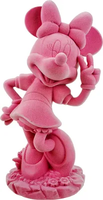 Produktbild von Minnie Mouse Gartenfigur pink beflockt 20,5 cm Offiziell lizenzierte Disney Deko