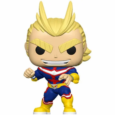 A Funko Pop! vinyl figure of All Might from My Hero Academia.