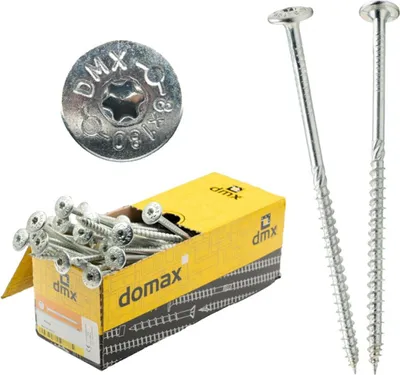 Immagine prodotto di DMX - viti a testa bombata 5x100 - viti da costruzione - set di viti per legno - viti per pannelli truciolari - set di viti - 100 pezzi - viti a testa piatta