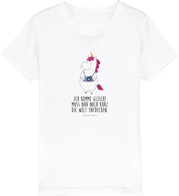 Produktbild von Mr. & Mrs. Panda Kleinkinder T-Shirt Einhorn Fotograf 12-14 Jahre (152/164) - Weiß - Geschenk, Kamera, Unicorn, Einhörner, Mädchen, Teenager, Urlaub, Kindershirt, Kinder