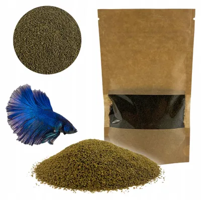 Zdjęcie produktu dla Pokarm dla ryb akwariowych – granulki ze spiruliną 1,2–1,5 mm, 50 g