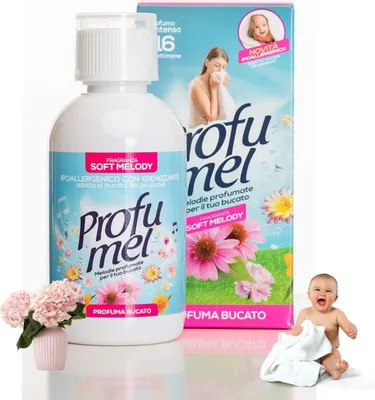Zdjęcie produktu dla Profumel Perfumy Do Prania Soft Melody 250 Ml 35 Prań Długotrwały Zapach