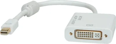 Produktbild von ROLINE 4K Mini DisplayPort-DVI Adapter, Mini DP ST - DVI BU