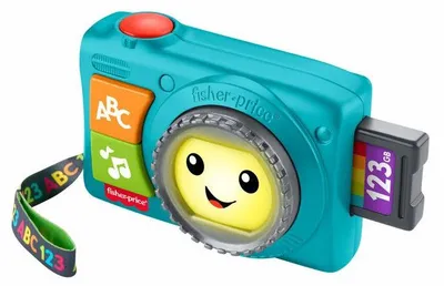 Image de Fisher-Price Caméra Lumineuse Rires et Éveil Jouet Musical Multilingue Plus de 20 Chansons Dès 6 Mois