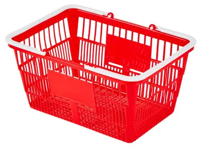 Produktbild von Einkaufskorb, stapelbar - 21 Liter Fassungsvermögen - Rot