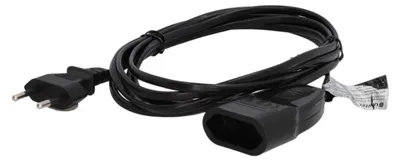 Obrázek produktu pro Prodlužovací kabel s konektorem a zásuvkou, 3 metry, černý
