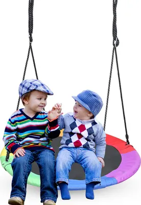 Produktbild von Faziango Nestschaukel Ø100cm höheverstellbar Rundschaukel Tellerschaukel Kinderschaukel bis 150kg