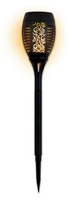 Produktbild von EASYmaxx Solar-Fackel 1,2V schwarz mit LED-Flammeneffekt