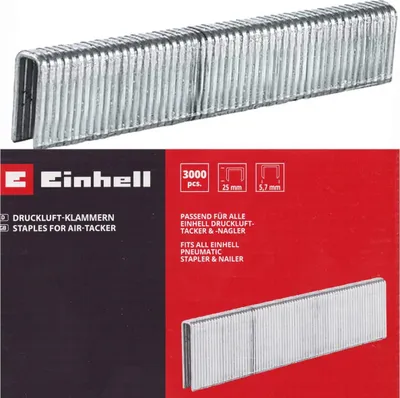 Produktbild von Einhell Klammern 3.000 Stk, 5,7 x 25 mm für Fixetto + Druckluft-Tacker