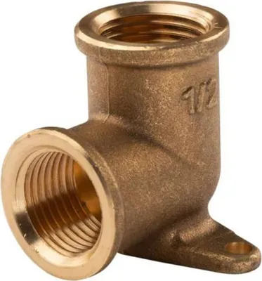 Produktbild von Messing Gewinde-Fitting Wandwinkel 1/2' IG - 1/2' IG