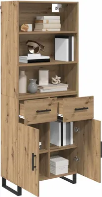 Obrázok produktu pre vidaXL Vysoká doska so zásuvkami 2 ks Artisan dub materiál na báze dreva