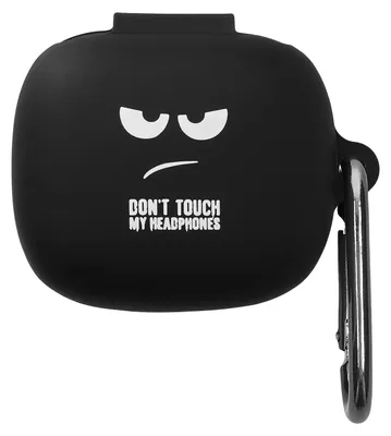 Produktbild von kwmobile Design Schutzhülle für JBL Live Pro 2 TWS Hülle - TPU Silikon Case für Kopfhörer Ladecase - stoßfestes Cover mit Karabiner - Weiß Schwarz