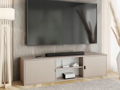 Produktbild von KierMoebel Tv Schrank LUNO 3, Modern Lowboard Kaschmir 156,4x42x38,8 cm