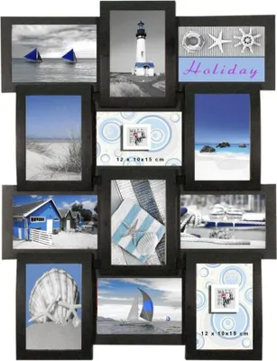 Produktbild von Bilderrahmen Multi Collage 12 Fotos, schwarz, 60 x 40 cm