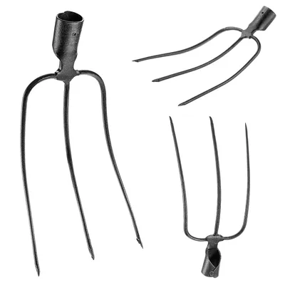 Immagine prodotto di KADAX forcone da pietra senza manico, forcone da patata in acciaio, forcone da rapa, forcone a filo, forcone da patata, forcone da vanga, forcone da letame, forcone da scavo (nero a 3 rebbi), Immagine generata dall'IA