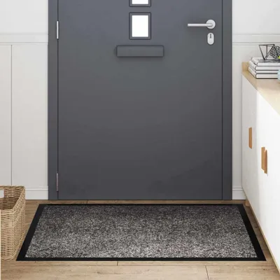 Produktbild von Langlebige Fußmatte Hellgrau 120 x 80 x 1,2cm Teddystoff - Fußmatten Möbel870948 - Fußmatten