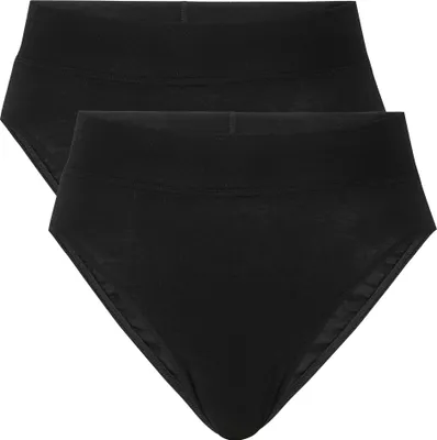 Produktbild von CALIDA Damen Slip, 2er Pack - Elastic, High Waist, Softbund, Single Jersey Schwarz L (48/50)