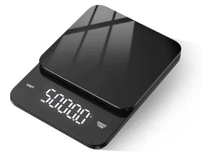 Zdjęcie produktu dla Waga kuchenna elektroniczna do kawy precyzyjna 5 kg szkło tarowanie
