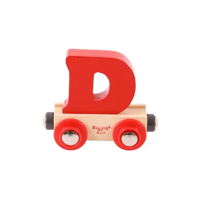 Immagine prodotto di Bigjigs Rail Wagon Binario ferroviario in legno - Lettera D