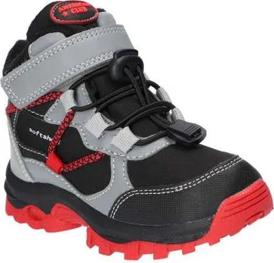 Produktbild von Kinder Winterstiefel Softshell wasserdicht warm gefüttert mit Klettverschluss rutschfest & leicht | American Club Rl13423 Schwarz 28