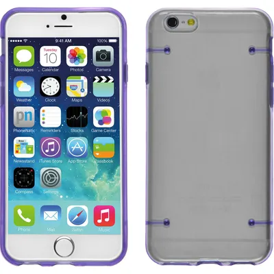 Produktbild von PhoneNatic Case kompatibel mit Apple iPhone 6 Plus / 6s Plus - Hülle lila transparent Hard-case + 2 Schutzfolien