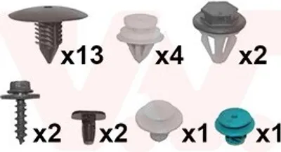 Produktbild von VAN WEZEL Montagesatz Kotflügel 4380796 Vorne Links Vorne Rechts für RENAULT Scénic III (JZ0/1)